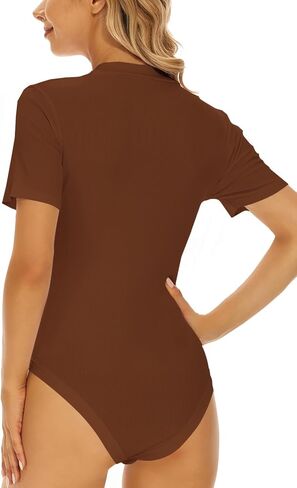 YIJIU المرأة وهمية الرقبة السلحفاة قصيرة الأكمام تي شيرت بلايز سليم صالح عادية الأساسية ارتداءها بذلة in Kuwait