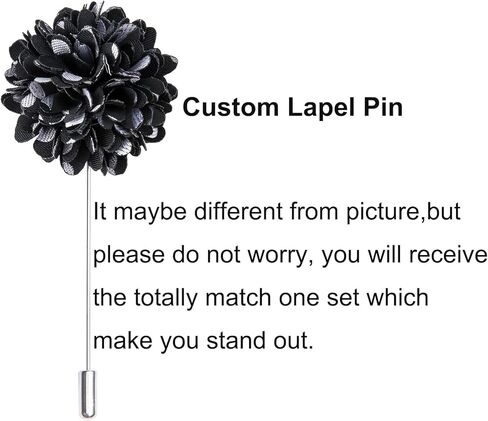 Hi-Tie Silk Ascot for Men Self Tie Men's Cravat and Flower Lapel Pin Handkerchief Cufflinks Set for Wedding Party in Kuwait