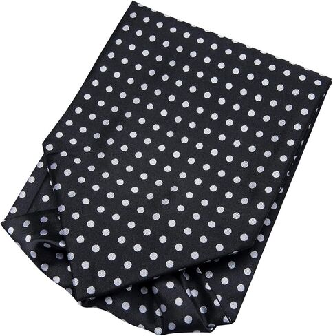 Hi-Tie Silk Ascot for Men Self Tie Men's Cravat and Flower Lapel Pin Handkerchief Cufflinks Set for Wedding Party in Kuwait