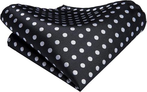 Hi-Tie Silk Ascot for Men Self Tie Men's Cravat and Flower Lapel Pin Handkerchief Cufflinks Set for Wedding Party in Kuwait