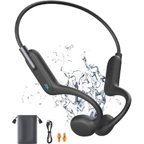 Bone Conduction Headphones, Wireless Bluetooth 5.3 Swimming IPX8 Professional Waterproof Headset, Built-in 32GB Memory Large Capacity Battery with Microphone Suitable for for Running, Cycling, Drving. in Kuwait