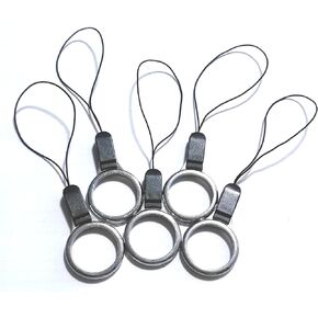 5pack إصبع حلقة قصيرة قصيرة - مثالية لآيفون الهاتف المحمول الهاتف الذكي حالة الكاميرا مفتاح أي أجهزة إلكترونية مع ثقب حبل قصير, 3cm in Kuwait