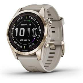 Garmin Fenix 7X Sapphire Solar, Adventure Smartwatch, w/Solar Charging Capabilities, Rugged Outdoor GPS Watch, Touchscreen, Wellness Features, Mineral Blue Titanium w/Whitestone Band (Renewed) in Saudi Arabia