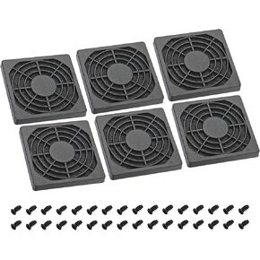PATIKIL 60mm Cooling Fan Filter with Screw, 4 Pack ABS Ventilator Grill Protector Guard for Fan Protective Cover DIY, Black in Kuwait