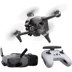 مجموعة DJI FPV Explorer Combo (Goggles Integra)، تجربة طيران غامرة، 4K/60 إطارًا في الثانية فائقة العرض 150 درجة، نقل فيديو عالي الدقة 10 كم، فرامل الطوارئ والتحويم، طائرة بدون طيار لرؤية الشخص الأول in Kuwait