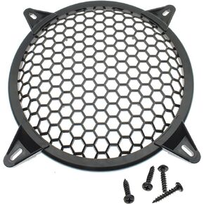 2 Pack 6 Inch Speaker Grills Subwoofer Grill Waffle Grill Guard Protector Covers with Mounting Screws ABS Mesh Round Subwoofer Speaker Cover
