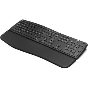 Arteck Bluetooth Keyboard Universal Wave Ergonomic Keyboard with Palm Rest Multi-Device Full Size Wireless Keyboard for Windows iOS iPad OS Android, Computer Desktop Laptop Surface Tablet Smartphone in Saudi Arabia