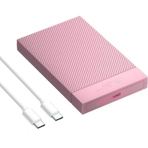 حاوية محرك الأقراص الصلبة SAN ZANG MASTER مقاس 2.5 بوصة، ناقل حركة عالي السرعة USB 3.1 Gen 1 إلى SATA III بسرعة 6 جيجابت في الثانية لحاوية SSD SSD مقاس 7-9.5 مم، USB-C إلى USB-C، يدعم UASP Trim لنظام التشغيل Windows PS4 Xbox (أبيض)