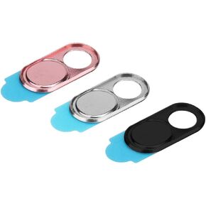 ASHATA 3pcs Metal Camera Lens Cap, Ultra Thin Camera Privacy Protection Cover Webcam Cover Blocker Slider for Smartphone Tablet Desktop Laptop (Silver) in Kuwait