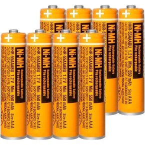 EOCIK 8 Pack HHR-55AAABU NI-MH Rechargeable Battery for Panasonic 1.2V 550mAh AAA Battery for Cordless Phones in Kuwait