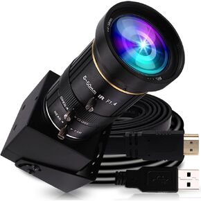 ELP 4K USB HDMI USB Camera Manual Zoom Webcam Variable Focus PC Camera Mini Close-up Camera for Computer H.264 Telescope USB Security Camera 8mp IMX415 Industrial CCTV Camera (5-50mm 10X Zoom Lens) in Kuwait