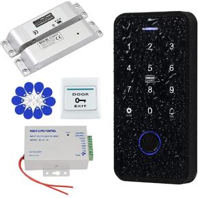 QTTYELOK بلوتوث Tuya نظام التحكم في الوصول إلى الباب عدة IP68 مقاوم للماء NFC RFID لوحة مفاتيح بصمة + NC فشل آمن أقفال الضربة الكهربائية + مصدر طاقة DC12V + 10 قطعة 13.56 ميجا هرتز Keyfobs in Kuwait