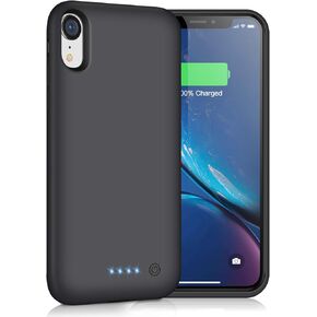 Battery Case for iPhone XR, 6800mAh Portable Charging Case for iPhone XR Rechargeable Backup External Battery Pack Extended Battery Protective Charger Case(6.1inch)-Black