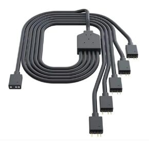 Cooler Master 1-to-5 ARGB Splitter Cable / 5V - Support 3-pin Addressable RGB - LED Sync Cable for MasterFan/MasterLiquid ARGB Series Support(ARGB 1-to-5 Splitter)