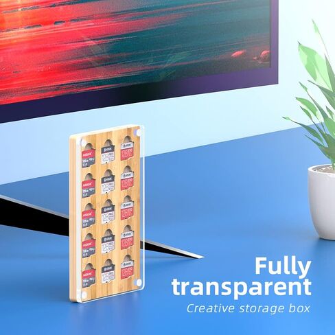 حافظة بطاقات SIM صغيرة مغناطيسية شفافة من FEIFANZHE وفتحات بطاقات Micro SD TF، مع بطاقة Nano SIM/6 TF/SD (بدون بطاقة)-10TFSD in Kuwait