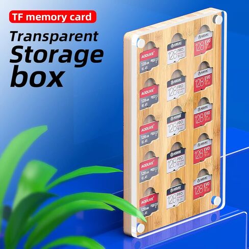 حافظة بطاقات SIM صغيرة مغناطيسية شفافة من FEIFANZHE وفتحات بطاقات Micro SD TF، مع بطاقة Nano SIM/6 TF/SD (بدون بطاقة)-10TFSD in Kuwait