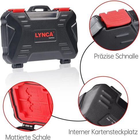 لينكا حافظة حماية احترافية مقاومة للماء ومضادة للصدمات لتخزين بطاقات الذاكرة لـ 8 بطاقات SD و4 بطاقات سي اف و12 بطاقة TF (مايكرو اس دي) in Kuwait