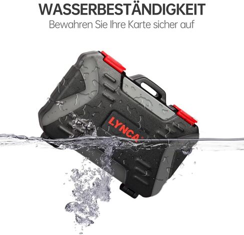 لينكا حافظة حماية احترافية مقاومة للماء ومضادة للصدمات لتخزين بطاقات الذاكرة لـ 8 بطاقات SD و4 بطاقات سي اف و12 بطاقة TF (مايكرو اس دي) in Kuwait
