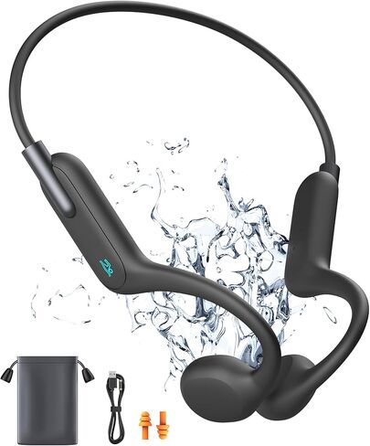 Bone Conduction Headphones, Wireless Bluetooth 5.3 Swimming IPX8 Professional Waterproof Headset, Built-in 32GB Memory Large Capacity Battery with Microphone Suitable for for Running, Cycling, Drving. in Kuwait