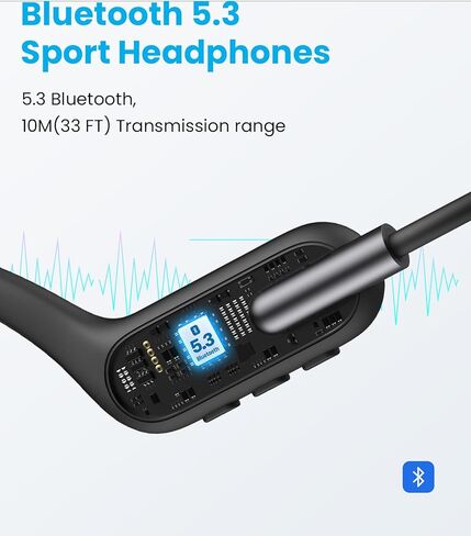 Bone Conduction Headphones, Wireless Bluetooth 5.3 Swimming IPX8 Professional Waterproof Headset, Built-in 32GB Memory Large Capacity Battery with Microphone Suitable for for Running, Cycling, Drving. in Kuwait
