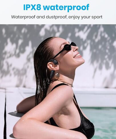 Bone Conduction Headphones, Wireless Bluetooth 5.3 Swimming IPX8 Professional Waterproof Headset, Built-in 32GB Memory Large Capacity Battery with Microphone Suitable for for Running, Cycling, Drving. in Kuwait