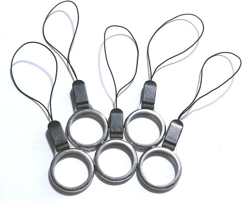 5pack إصبع حلقة قصيرة قصيرة - مثالية لآيفون الهاتف المحمول الهاتف الذكي حالة الكاميرا مفتاح أي أجهزة إلكترونية مع ثقب حبل قصير, 3cm in Kuwait