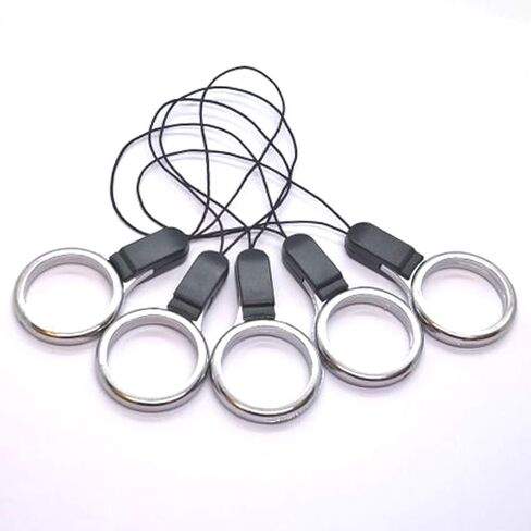 5pack إصبع حلقة قصيرة قصيرة - مثالية لآيفون الهاتف المحمول الهاتف الذكي حالة الكاميرا مفتاح أي أجهزة إلكترونية مع ثقب حبل قصير, 3cm in Kuwait