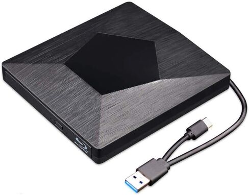 External Blu Ray CD DVD Drive, Wihool 3D BD Player with Read Capability Portable Blu-ray Drive USB 3.0 and Type-C Optical Bluray BD CD DVD Reader for Mac OS, Windows xp/7/8/10, Laptop PC in Kuwait