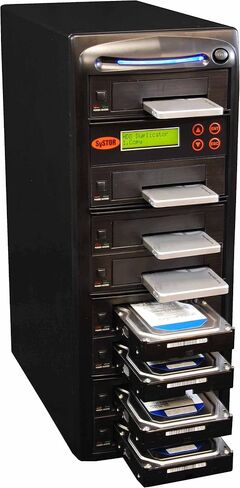 Systor 1:1 HDD/SSD Hard Drive Duplicator - 5.4GB/Min - Standalone Copier & Eraser/Sanitizer for Multiple SATA 3.5 Disk & 2.5 Solid State Drives - Copy Speeds of up to 90MB/Sec (SYS101HS-DP) in Kuwait