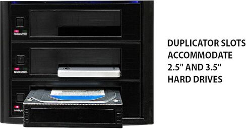 Systor 1:1 HDD/SSD Hard Drive Duplicator - 5.4GB/Min - Standalone Copier & Eraser/Sanitizer for Multiple SATA 3.5 Disk & 2.5 Solid State Drives - Copy Speeds of up to 90MB/Sec (SYS101HS-DP) in Kuwait