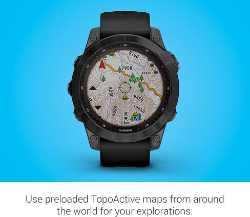 Garmin fenix 7S, Smaller sized adventure smartwatch, rugged outdoor watch with GPS, touchscreen, health and wellness features, silver with whitestone band (Renewed) in Saudi Arabia