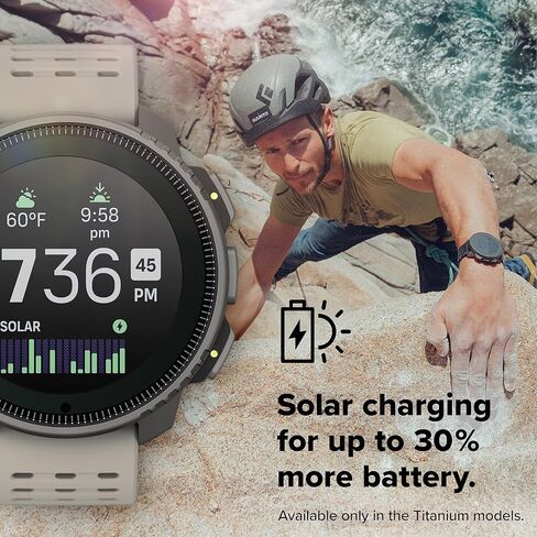 SUUNTO Vertical GPS Sports Watch, 1.4" Touchscreen 95+ Sports Modes, Lime | Offline Maps, 30-day Battery Life, Dual-Band GNSS, Outdoor Training&Expedition, SUUNTO App, Adventure Watch in Kuwait