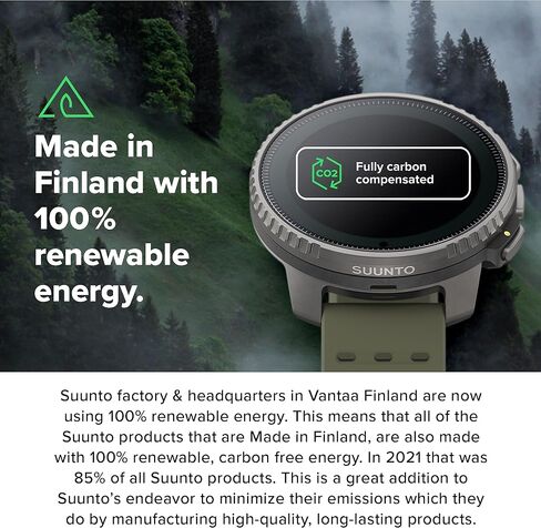 SUUNTO Vertical GPS Sports Watch, 1.4" Touchscreen 95+ Sports Modes, Lime | Offline Maps, 30-day Battery Life, Dual-Band GNSS, Outdoor Training&Expedition, SUUNTO App, Adventure Watch in Kuwait