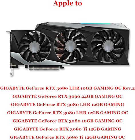 Cavabien 82mm 4Pin PLA09215S12H 12V 0.55A GPU GPU استبدال مروحة تبريد بطاقة الرسومات Gigabyte GeForce RTX 3080 Ti/RTX 3080 3090 Graphics Video Card Fan (Fan-A-4Pin-82MM) in Kuwait