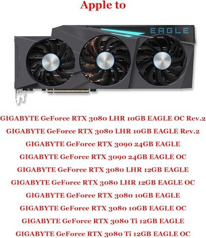 Cavabien 82mm 4Pin PLA09215S12H 12V 0.55A GPU GPU استبدال مروحة تبريد بطاقة الرسومات Gigabyte GeForce RTX 3080 Ti/RTX 3080 3090 Graphics Video Card Fan (Fan-A-4Pin-82MM) in Kuwait