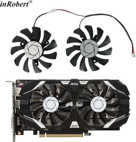 75MM HA8010H12F-Z 2Pin GTX1050 Graphics Card Cooling Fan for MSI GTX 1050 Ti 4GT OC Video Card Cooler in Saudi Arabia
