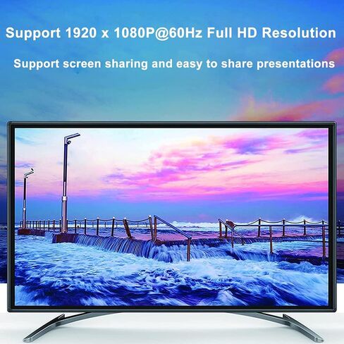 محول CLAVOOP HDMI إلى VGA، محول HDMI ذكر إلى VGA أنثى مطلي بالذهب متوافق مع أجهزة الكمبيوتر الشخصية والشاشة وجهاز العرض والتلفزيون عالي الدقة - 10 عبوات in Kuwait