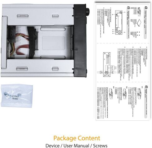 ICY DOCK 2 Bay 2.5" & 3.5" SATA HDD/SSD Hot Swap Mobile / Caddy / Docking for External 5.25" Bay | DuoSwap MB971SP-B in Kuwait