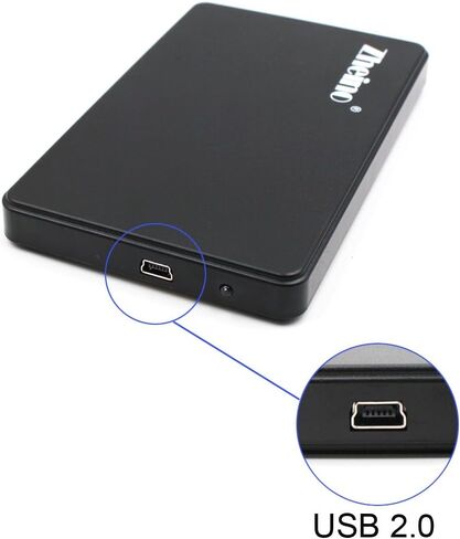 Zheino IDE Enclosure 2.5 Inch USB 2.0 44PIN IDE/PATA Hard Drive Disk HDD External Enclosure Case with USB 2.0 Cable Tool-Free in Saudi Arabia