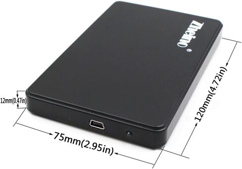 Zheino IDE Enclosure 2.5 Inch USB 2.0 44PIN IDE/PATA Hard Drive Disk HDD External Enclosure Case with USB 2.0 Cable Tool-Free in Saudi Arabia