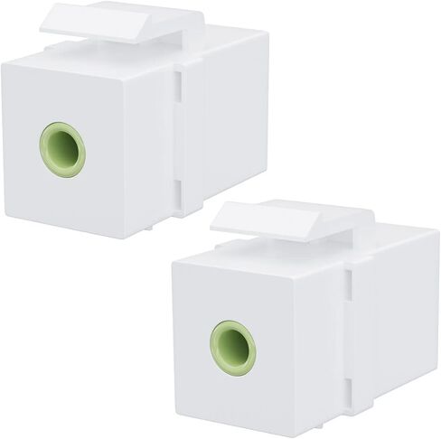 DIYTECH Premium 3.5mm Keystone Jack, Female to Female Headphone Speaker Jack Keystone, Stereo Wall Jacks in-line Modular, for Audio Jack Wall Plates, Aux Wall Plate (5 Pack) in Saudi Arabia