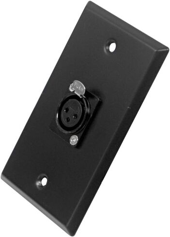 Seismic Audio SA-PLATE5 Black Stainless Steel Wall Plate with Single XLR Female Connector in Saudi Arabia