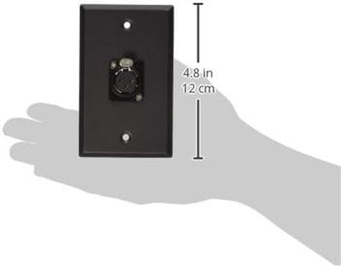 Seismic Audio SA-PLATE5 Black Stainless Steel Wall Plate with Single XLR Female Connector in Saudi Arabia