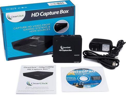 ClearClick HD Capture Box - التقط الفيديو من أجهزة الألعاب ومصادر HDMI (لا يتطلب جهاز كمبيوتر) in Kuwait