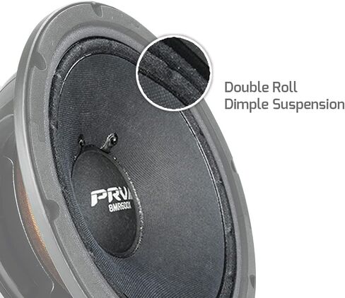 PRV AUDIO 8 Inch Midrange Speaker 8MR600X-4, 600 Watts 4 Ohm, 2 in Voice Coil, X-treme Mid Range Loudspeaker for Pro Car Audio Systems (Single) in Saudi Arabia