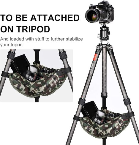 SUNWAYFOTO TSB-02 Tripod Weight Stone Bag Heavy Duty Camouflage Sandbag Butler Pouch to Tripod Legs in Saudi Arabia
