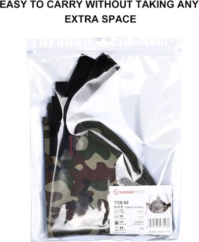 SUNWAYFOTO TSB-02 Tripod Weight Stone Bag Heavy Duty Camouflage Sandbag Butler Pouch to Tripod Legs in Saudi Arabia