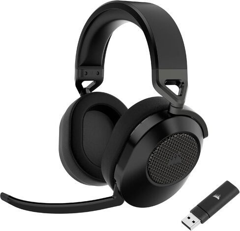 Corsair HS65 Wireless Multiplatform Gaming Headset with Bluetooth - Dolby Audio 7.1 - Omni-Directional Microphone - iCUE Compatible - PC, Mac, PS5, PS4, Mobile - White in Kuwait
