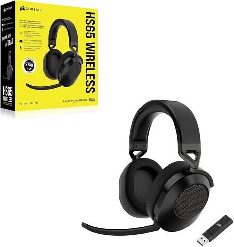 Corsair HS65 Wireless Multiplatform Gaming Headset with Bluetooth - Dolby Audio 7.1 - Omni-Directional Microphone - iCUE Compatible - PC, Mac, PS5, PS4, Mobile - White in Kuwait