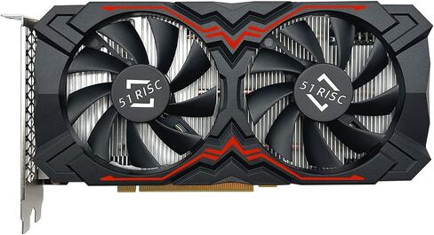 بطاقة رسومات 51RISC GeForce GTX 1660 Ti، بطاقة فيديو 6 جيجابايت GDDR6 192 بت للألعاب GPU PCIe 3.0 x16 DP HDMI DVI 1080P 2K بطاقة ألعاب الكمبيوتر 1660ti 4K 8K Display (GTX 1660 Ti - أحمر) in Kuwait